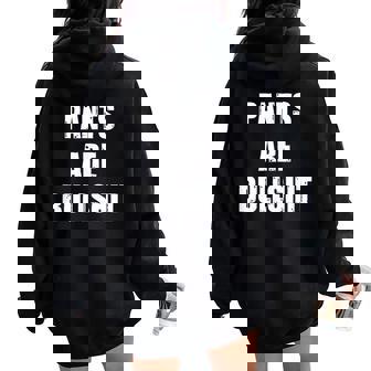 Sarcastic Scottish Kilt And Tartan Fashion Attire Women Oversized Hoodie Back Print - Thegiftio