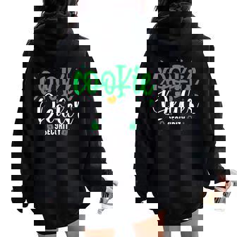 Scout Cookie Dealer Security Cookie Girl Troop Leader Women Oversized Hoodie Back Print | Seseable UK