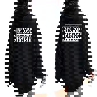 Shit Show Supervisor Parents Boss Manager Teacher Women Oversized Hoodie Back Print - Thegiftio
