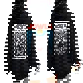 Siberian Husky Jowls Sled Dog Mom Top Alaskan Dog Dad Women Oversized Hoodie Back Print - Thegiftio