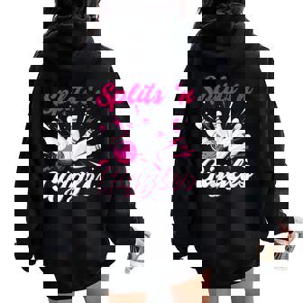 Splits 'N Giggles Bowling Team Cute Bowler Girls Women Oversized Hoodie Back Print - Thegiftio
