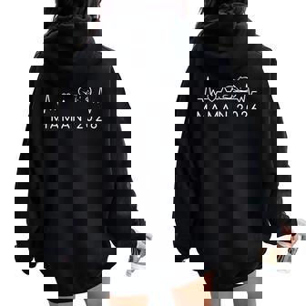 Future Maman 2026 Battement De Cœur Annonce De La Grossesse Sweat à capuche oversize pour femme avec imprimé dans le dos - Cadeauxyz