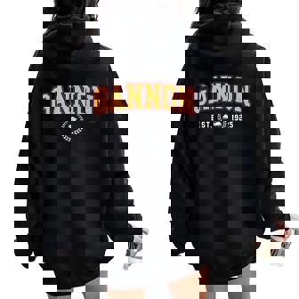 Gannon University Retro Women Women Oversized Hoodie Back Print - Thegiftio