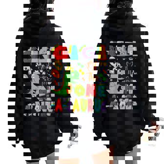 Gigi Of The One-A-Saurus 1St Birthday Boy Dinosaur Women Oversized Hoodie Back Print | Seseable CA