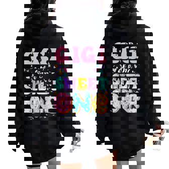 Gigi Of The Sweet One 1St Birthday Donut Bday Party Women Oversized Hoodie Back Print | Mazezy