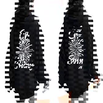 Girl Who Likes Rowing Rower Enthusiast Sculling Girls Women Oversized Hoodie Back Print | Mazezy