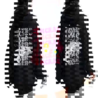 Girl Retro Mcrae Groovy Flower First Name Personalized 80'S Women Oversized Hoodie Back Print | Seseable CA