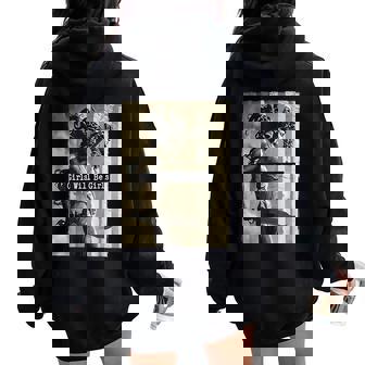 Girl Will Be Girls Medusa Feminist Feminism Women Women Oversized Hoodie Back Print | Seseable CA