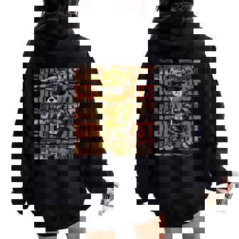 God First Camo Hip Hop Teddy Bear Christian Streetwear Men's Women Oversized Hoodie Back Print | Seseable UK