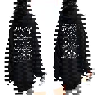 God Says I Am Bible Verse Religious Christian Softball Girls Women Oversized Hoodie Back Print | Mazezy