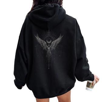 Gothic Punk Dark Fashion Y2k Streetwear Vintage Men Women Oversized Hoodie Back Print - Seseable