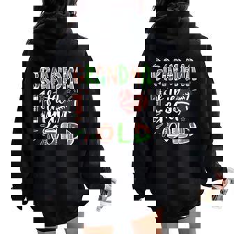 Grandma Of The 1 Year Old Football 1St Birthday Boy Matching Women Oversized Hoodie Back Print - Thegiftio