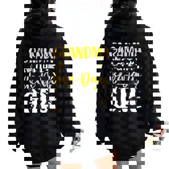 Grandma Of The Bee Day Girl Birthday Party Family Matching Women Oversized Hoodie Back Print - Thegiftio