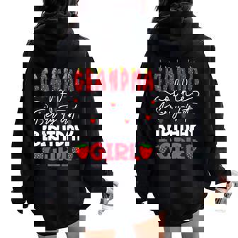 Grandma Of The Berry First Birthday Girl Strawberry Women Oversized Hoodie Back Print - Thegiftio