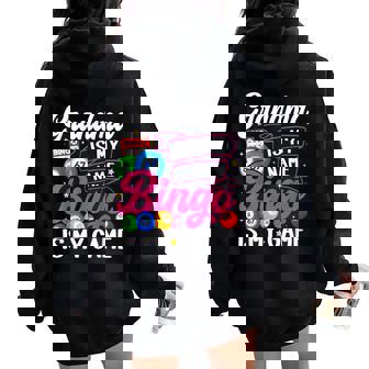 Grandma Bingo Player Bingo Quote Women Oversized Hoodie Back Print | Seseable UK
