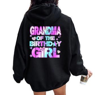 Grandma The Birthday Girl Kpop Family Birthday Party Girls Women Oversized Hoodie Back Print | Seseable UK