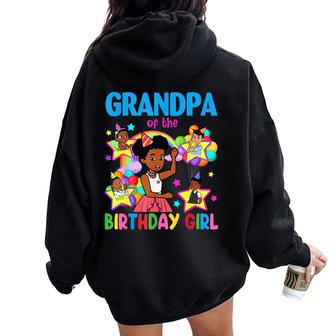Grandpa Of Birthday Girl Gracie Birthday Dolls Girl Party Women Oversized Hoodie Back Print | Seseable UK
