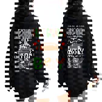 Great Grandma Of The Birthday Boy Game Day Football Women Oversized Hoodie Back Print | Mazezy