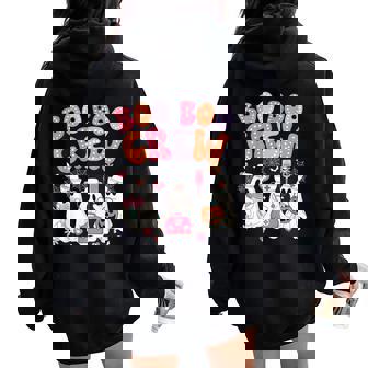 Groovy Boo Boo Crew Nurse Ghost Halloween Team Custome Women Oversized Hoodie Back Print | Seseable FR