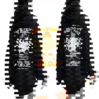 Groovy Boo One Spooky Dada First Halloween Birthday Boy Women Oversized Hoodie Back Print - Seseable