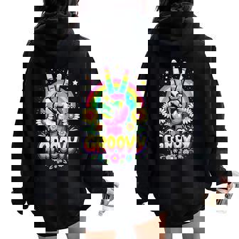 Groovy Hippie Tie-Dye Costume Des Années 60 Et 70Igne De La Paix Sweat à capuche oversize pour femme avec imprimé dans le dos - Cadeauxyz