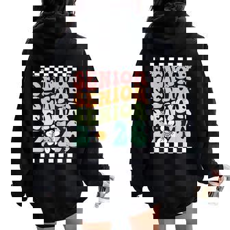 Groovy Senior 2026 Retro Seniors Class Of 2026 Graduation Women Oversized Hoodie Back Print | Seseable FR