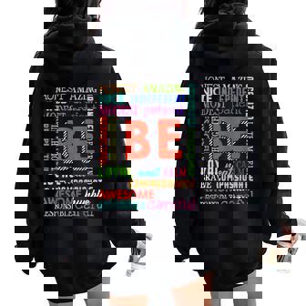 Growth Mindset Teacher Positive Message Inspirational Quote Women Oversized Hoodie Back Print | Mazezy