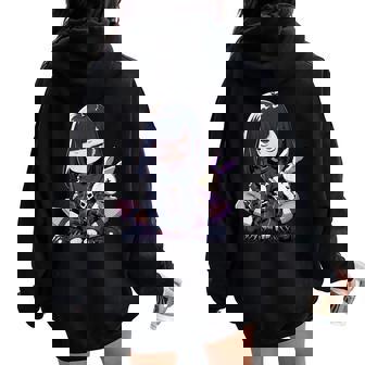 Grunge Goth Bunny Anime Girl Cute E-Girl Gothic Outfit Women Oversized Hoodie Back Print | Mazezy