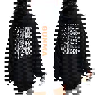 Gunma Like A Normal Grandma But More Fun And Owns Guns Women Oversized Hoodie Back Print | Mazezy