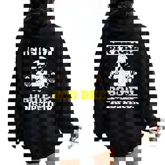 Halloween Boo Official Bee Inspector Costume Women Women Oversized Hoodie Back Print - Thegiftio