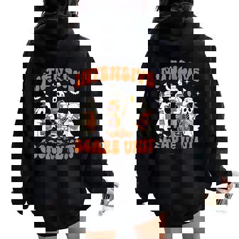 Halloween Intensive Care Scare Unit Ghost Nurse Icu Nursing Women Oversized Hoodie Back Print | Seseable CA