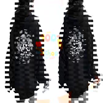 Happy 100Th Day Of School 100 Days Smarter Teacher Students Women Oversized Hoodie Back Print | Mazezy