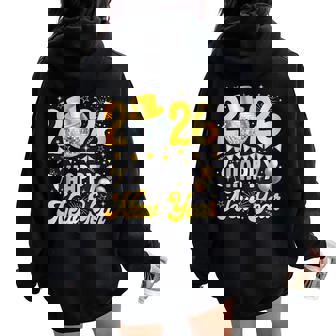 Happy New Year Party 2026 Balloon Family Matching Women Women Oversized Hoodie Back Print | Mazezy