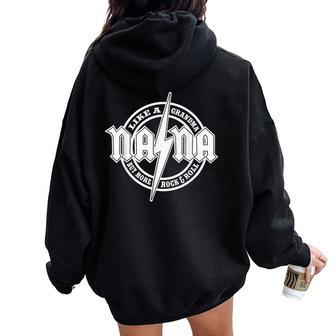 Hard Rock Nana Nana Lightning Bolt Women Oversized Hoodie Back Print - Thegiftio UK