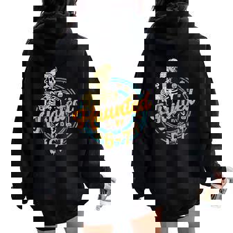 Haunted By 6-7 Teacher 67 Halloween Skeleton Six Seven Women Oversized Hoodie Back Print | Mazezy