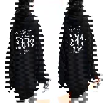 Hello Sixty Est 1966 60Th Birthday 60-Year-Old Women Oversized Hoodie Back Print | Mazezy