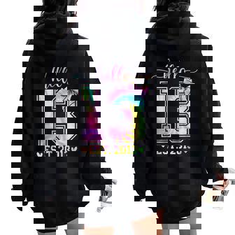 Hello Thirn Est 2013 13Th Birthday Coquette 13 Year Girl Women Oversized Hoodie Back Print | Mazezy