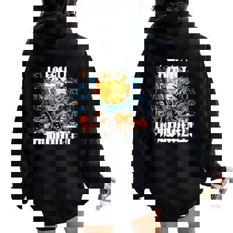 Herr Dame Kind Girl ロックンロール スプラッチ ヘビーメタル ハロウィン レディース オーバーサイズ パーカー バックプリント - Kawaiitshirt