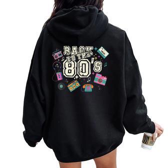 Hombres Es Niñosintage Back To 80'S Diseño Gráfico Women Oversized Hoodie Back Print - Regaloses
