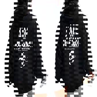 Homme J'aime Ma Chasseur Drôle Mari Chasser Deguisement Sweat à capuche oversize pour femme avec imprimé dans le dos - Cadeauxyz