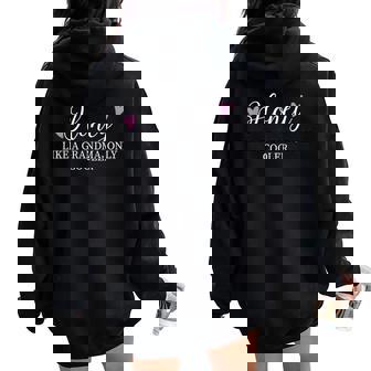 Honey Like A Grandma Only Cooler Heart Mother's Day Honey Women Oversized Hoodie Back Print - Thegiftio