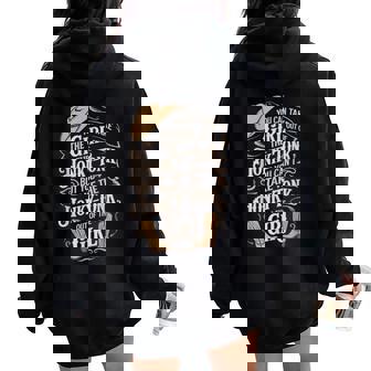 Honky Tonk Girl Western Farm Musician Honky Tonk Women Oversized Hoodie Back Print | Mazezy