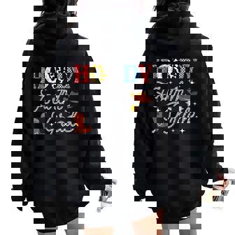 Howdy Fourth Grade Back To School Western Teacher Student Women Oversized Hoodie Back Print | Mazezy