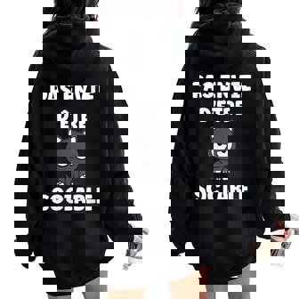 Humour Chat Mignon Grognon Drole Pas Envie D'êtreociable Sweat à capuche oversize pour femme avec imprimé dans le dos - Cadeauxyz