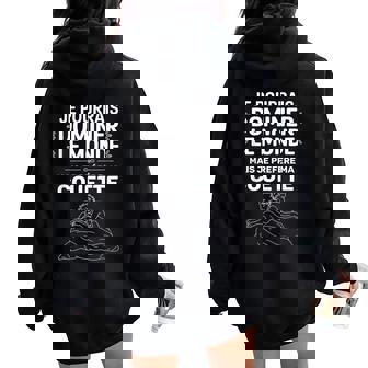 Humour Citation Drôle Flemme Message Pour Homme Et Sweat à capuche oversize pour femme avec imprimé dans le dos - Cadeauxyz