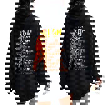 I-Am Black Woman Educated Magic Intelligent Black History Women Oversized Hoodie Back Print - Thegiftio