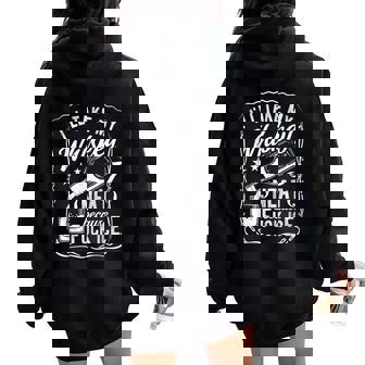 I'll Take My Whiskey Neat Because Fuck Ice Women Oversized Hoodie Back Print - Thegiftio