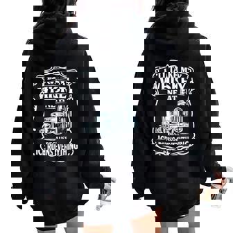 I'll Take My Whiskey Neat Because Ice Ruins Everything Women Oversized Hoodie Back Print | Seseable UK