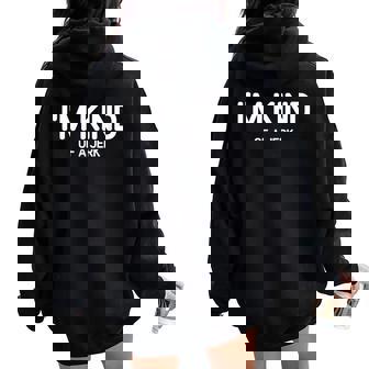 I'm Kind Of A Jerk Jokes Sarcastic Small Black Women Oversized Hoodie Back Print | Mazezy