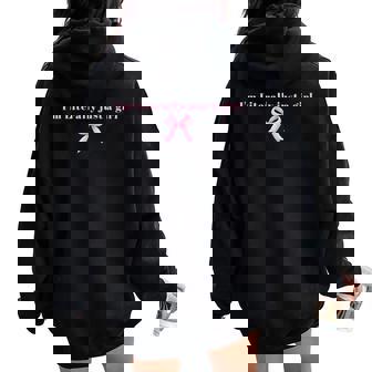 I'm Literally Just A Girl Pink Coquette Bow Ribbon Women Women Oversized Hoodie Back Print | Seseable UK